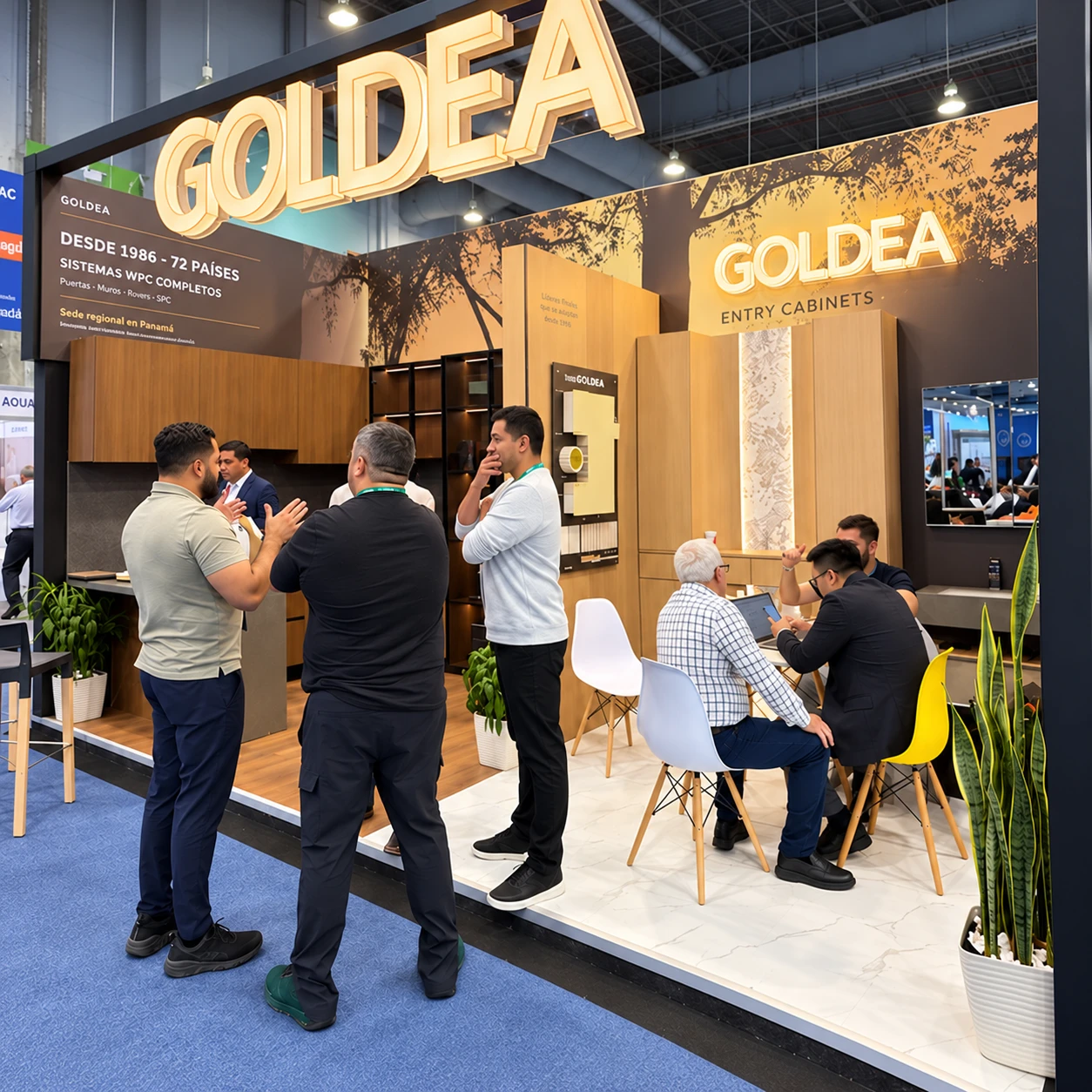 Equipo y visitantes de GOLDEA LATAM en CIHAC México